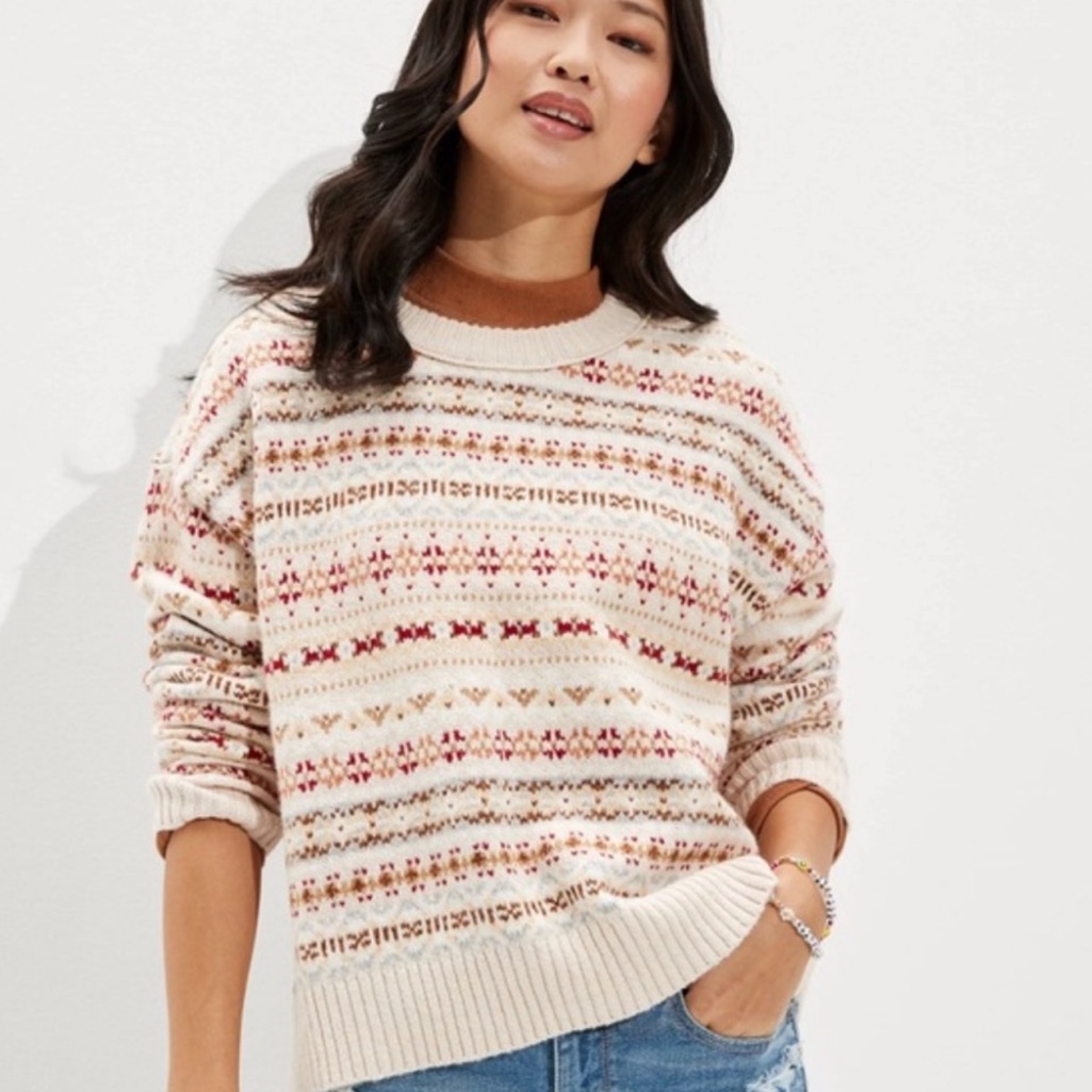 Ae Fair Isle Knit Sweater